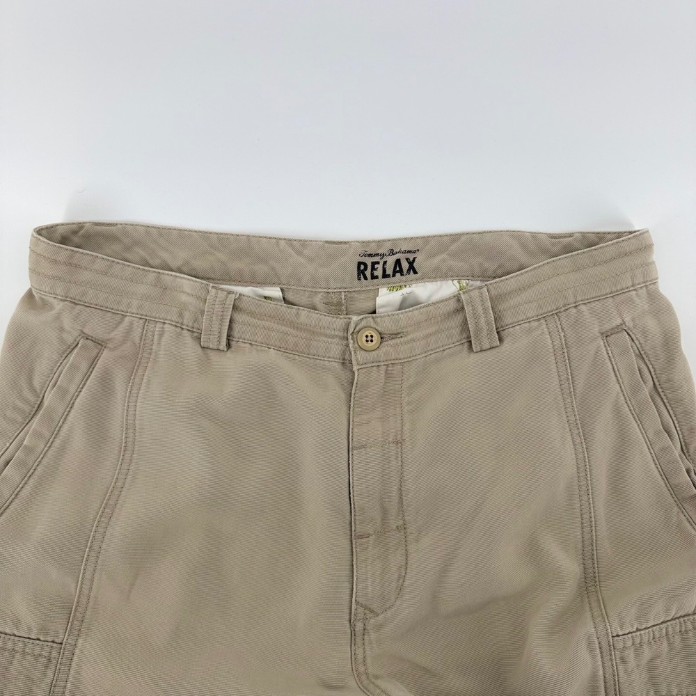 Tommy Bahama Relax Cargo Shorts Tencel Cotton Utility Khaki Tan 35 Mens - Picture 4 of 9